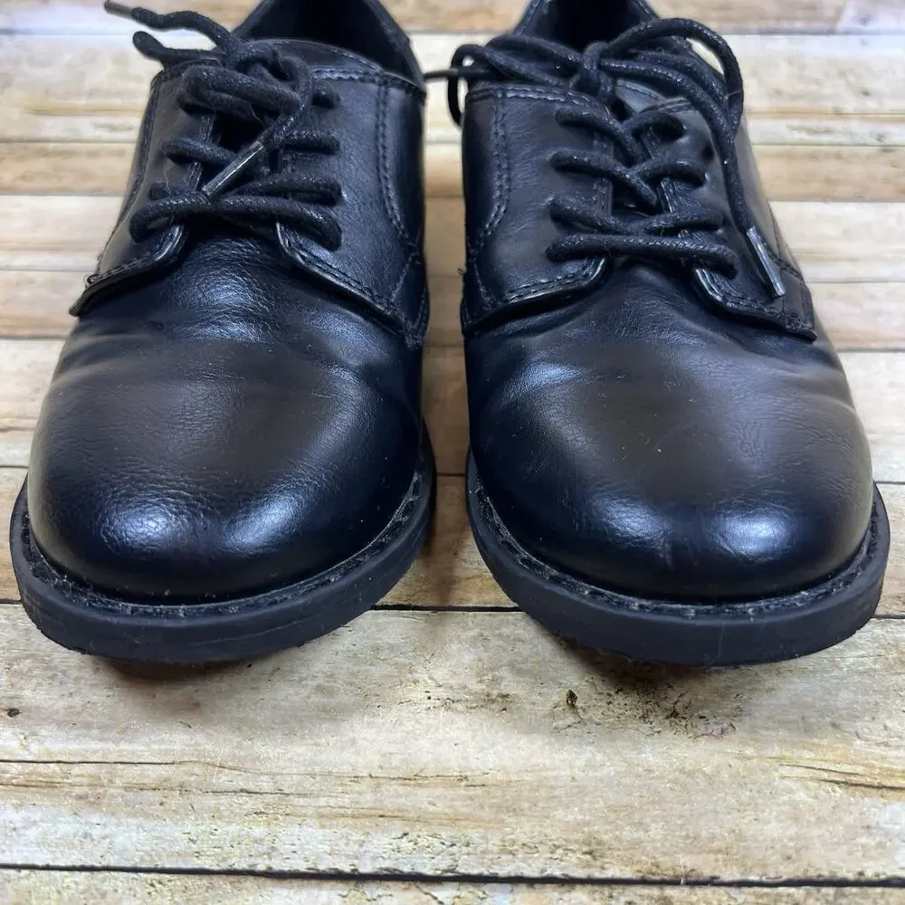 Children's Place Black Lace Up Dress Shoes Big Boys Size 3